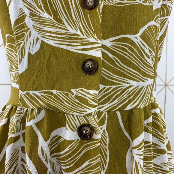ABL Palm Frond Button Front Dress With Pockets - Picture 7 of 12